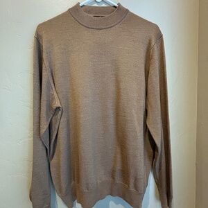 Toscano Canadian Mock Turtleneck Sweater, Light Brown